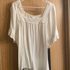 Maurices white peasant too, size XL